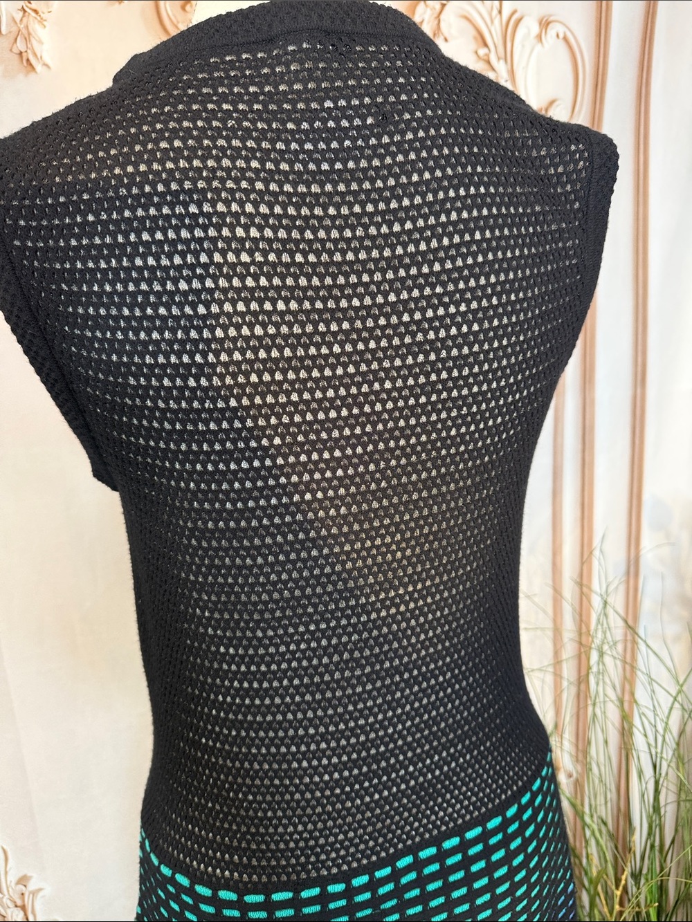 Missoni Black Blue Green Knit Midi Dress - Picture 8 of 8